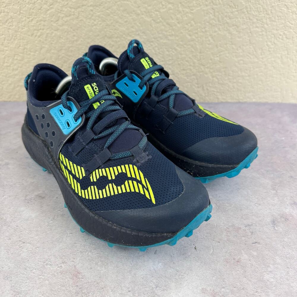 Saucony Men's Size 7 Endorphin Rift Trail Running Hiking Shoe Blue